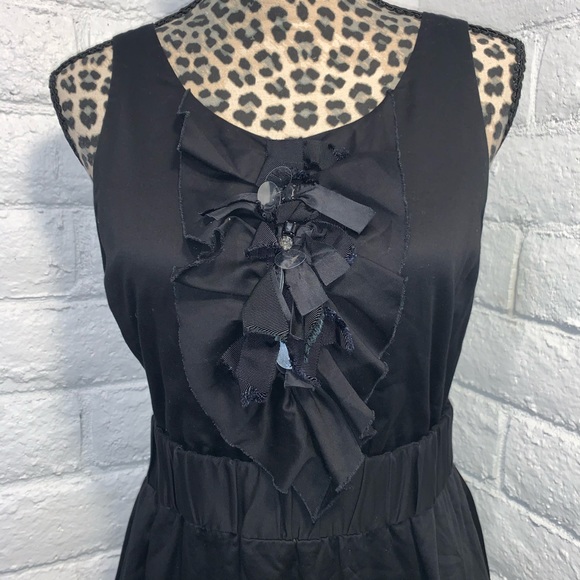 J.Crew little black dress size 6, ruffle neck - Picture 1 of 6